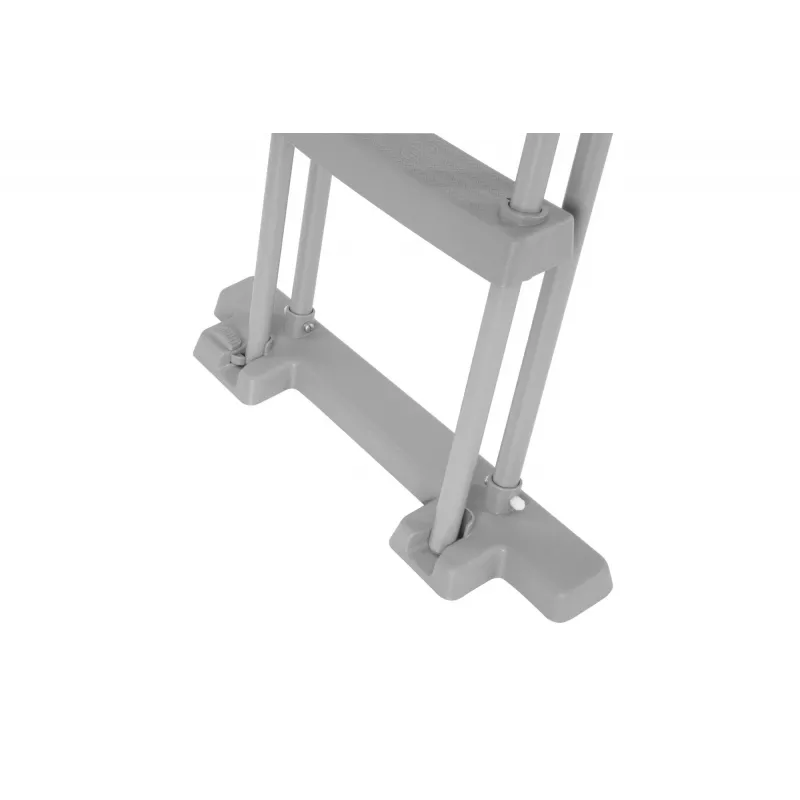 Bestway Flip & Lock Aufstellpoolleiter 1,32 m, Leiter, Grau, Metall, Kunststoff, 150 kg, 4 Stufen, EN16582