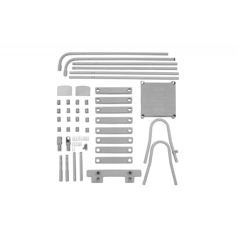 Bestway Flip & Lock Aufstellpoolleiter 1,32 m, Leiter, Grau, Metall, Kunststoff, 150 kg, 4 Stufen, EN16582