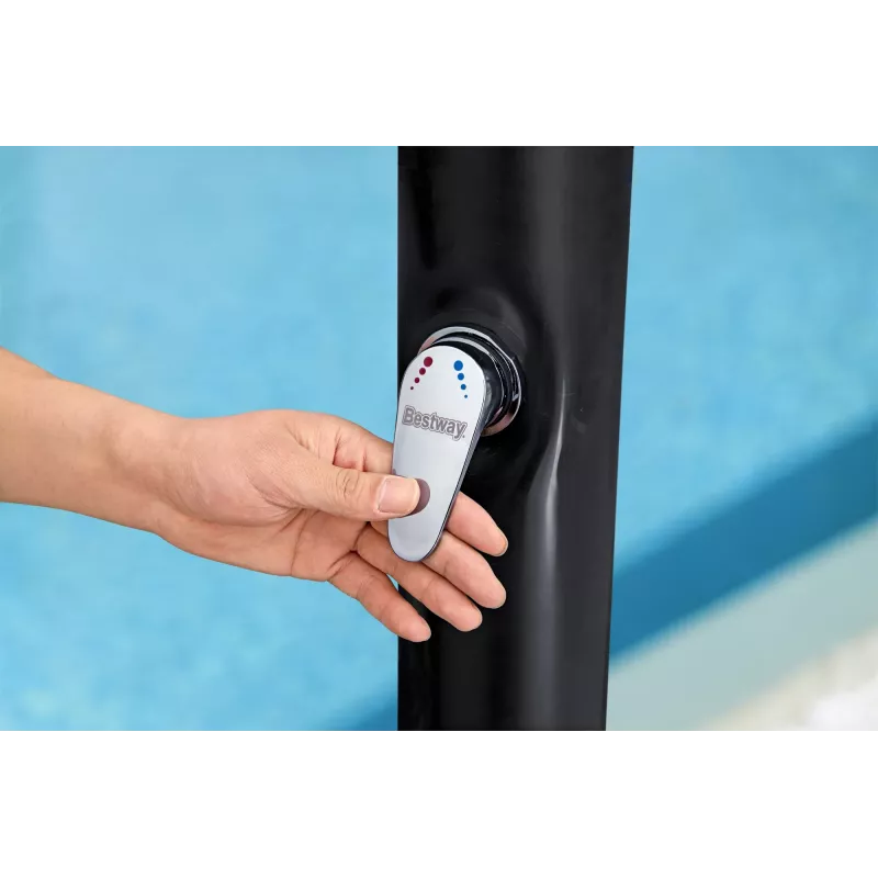 Bestway SolarFlow 20 L Outdoor-Dusche, freistehend, Schwarz, Metall, PVC, 20 L, EN1112, 620 mm