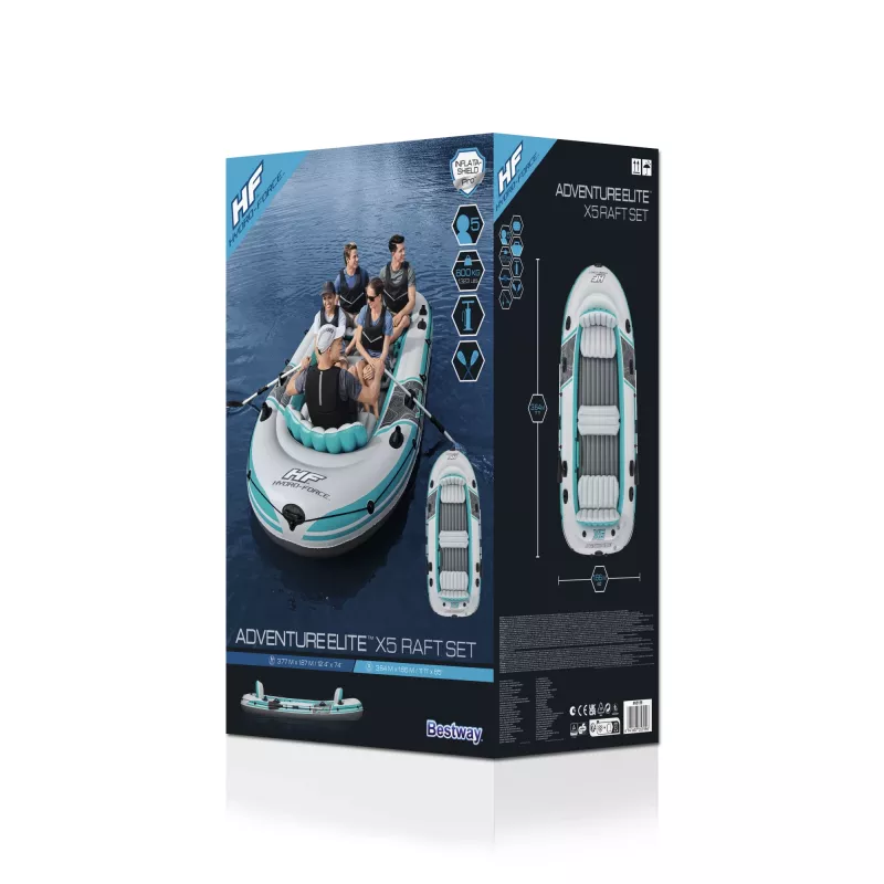 Bestway Hydro-Force Adventure Elite X5 Aufblasbares Raft-Set 3,64 m