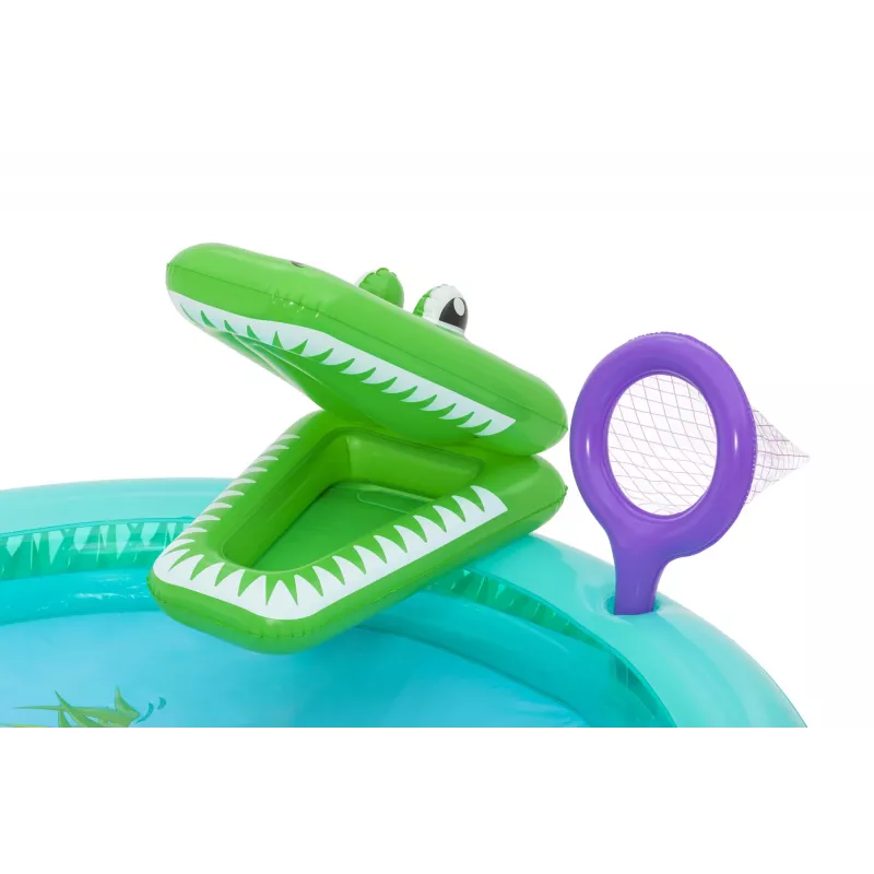Bestway Crocodile Cove Kinder aufblasbares Wasserspielcenter und Pool 2,24 m x 1,81 m x 72 cm