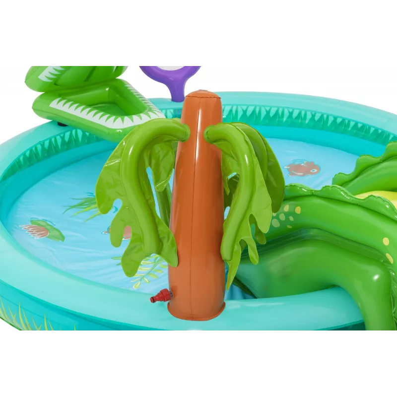 Bestway Crocodile Cove Kinder aufblasbares Wasserspielcenter und Pool 2,24 m x 1,81 m x 72 cm