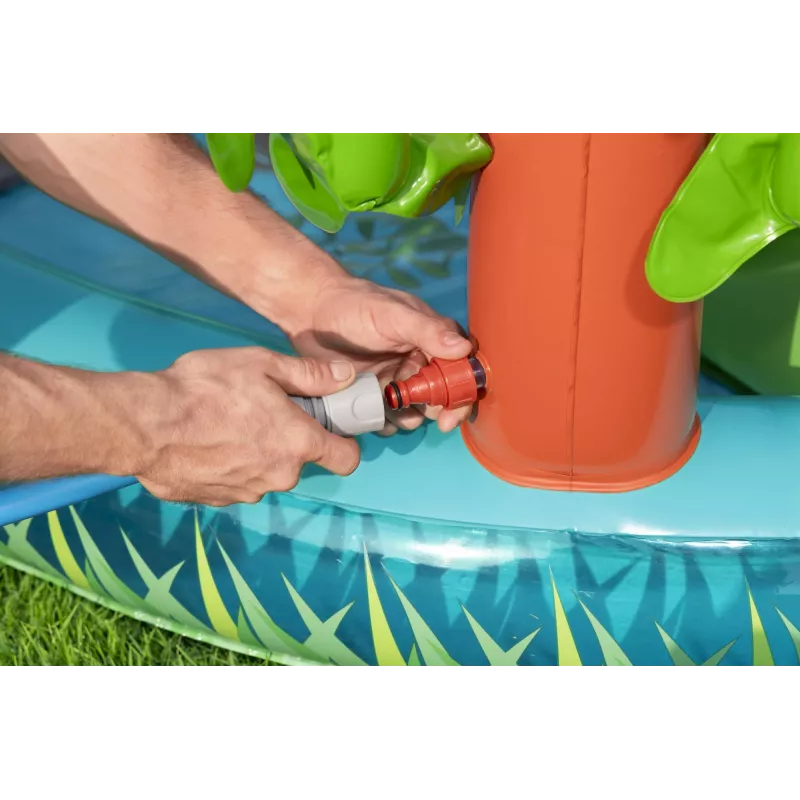 Bestway Crocodile Cove Kinder aufblasbares Wasserspielcenter und Pool 2,24 m x 1,81 m x 72 cm