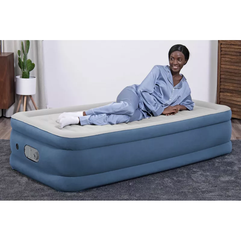 Bestway AlwayzAire Twin Luftbett mit integrierter Doppelpumpe 1,91 m x 97 cm x 46 cm