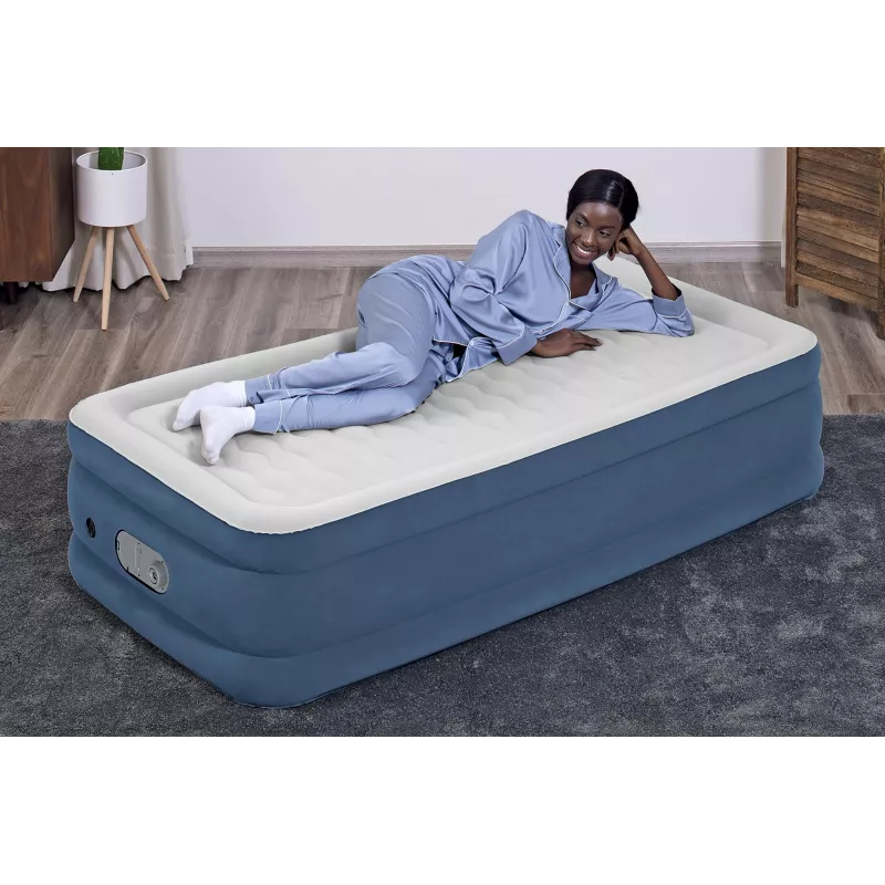 Bestway AlwayzAire Twin Luftbett mit integrierter Doppelpumpe 1,91 m x 97 cm x 46 cm