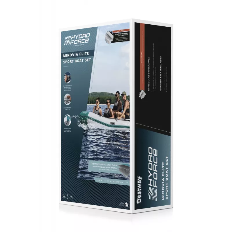 Bestway Hydro Force Mirovia Elite 5-Personen aufblasbares Sportboot-Set 3,30 m