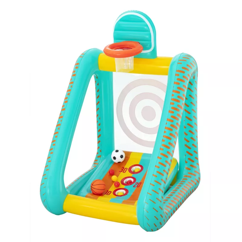Bestway Perfect Aim 3-in-1 aufblasbares Yard-Spiel, Aufblasbares Spielcenter, 5 Jahr(e), Polyvinylchlorid (PVC), Mehrfarbig