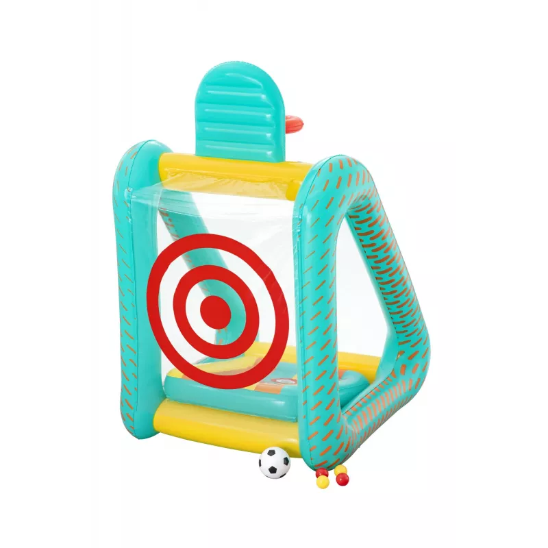 Bestway Perfect Aim 3-in-1 aufblasbares Yard-Spiel, Aufblasbares Spielcenter, 5 Jahr(e), Polyvinylchlorid (PVC), Mehrfarbig
