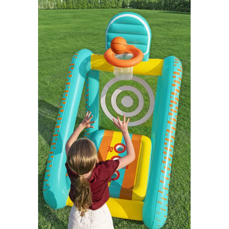 Bestway Perfect Aim 3-in-1 aufblasbares Yard-Spiel, Aufblasbares Spielcenter, 5 Jahr(e), Polyvinylchlorid (PVC), Mehrfarbig