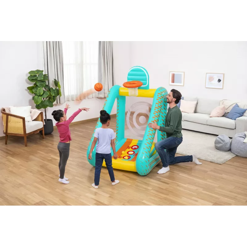 Bestway Perfect Aim 3-in-1 aufblasbares Yard-Spiel, Aufblasbares Spielcenter, 5 Jahr(e), Polyvinylchlorid (PVC), Mehrfarbig