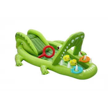 Bestway Later Gator Aufblasbarer Wasser-Spielplatz und Pool für Kinder 2,34 m x 1,63 m x 87 cm