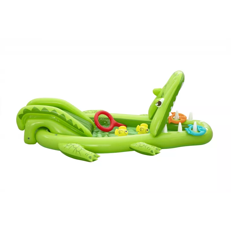 Bestway Later Gator Aufblasbarer Wasser-Spielplatz und Pool für Kinder 2,34 m x 1,63 m x 87 cm
