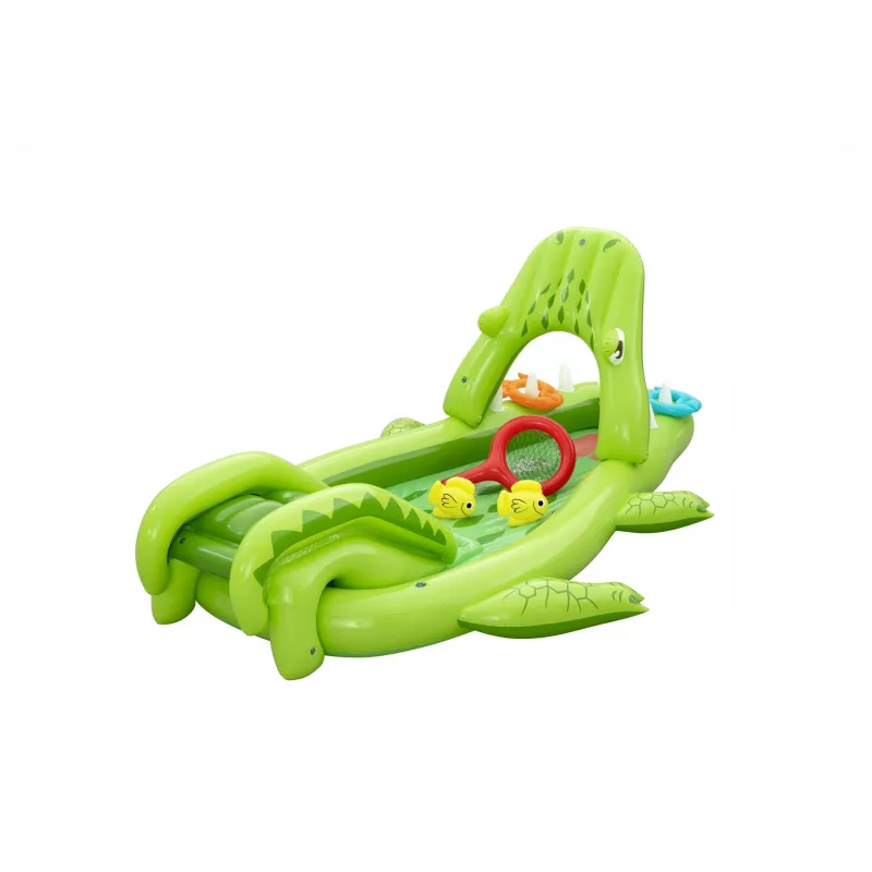 Bestway Later Gator Aufblasbarer Wasser-Spielplatz und Pool für Kinder 2,34 m x 1,63 m x 87 cm