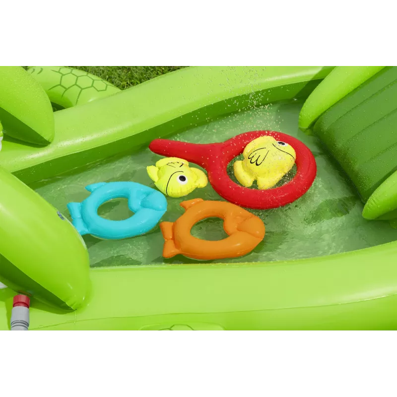 Bestway Later Gator Aufblasbarer Wasser-Spielplatz und Pool für Kinder 2,34 m x 1,63 m x 87 cm