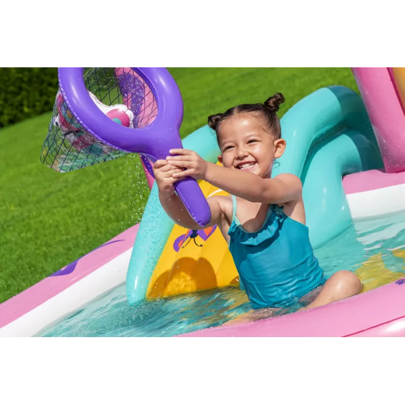 Bestway Butterfly Wonder Kinder aufblasbares Wasserspielcenter und Pool 1,80 m x 1,80 m x 1,17 m