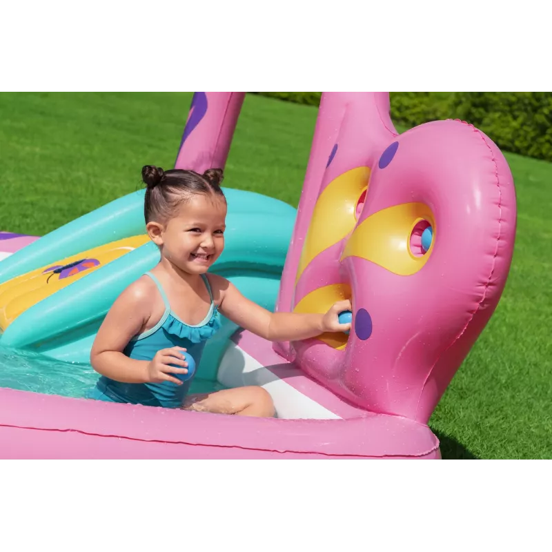 Bestway Butterfly Wonder Kinder aufblasbares Wasserspielcenter und Pool 1,80 m x 1,80 m x 1,17 m