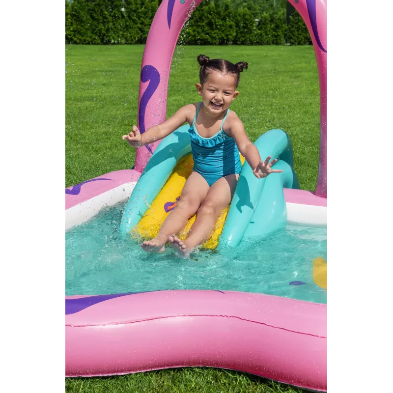Bestway Butterfly Wonder Kinder aufblasbares Wasserspielcenter und Pool 1,80 m x 1,80 m x 1,17 m