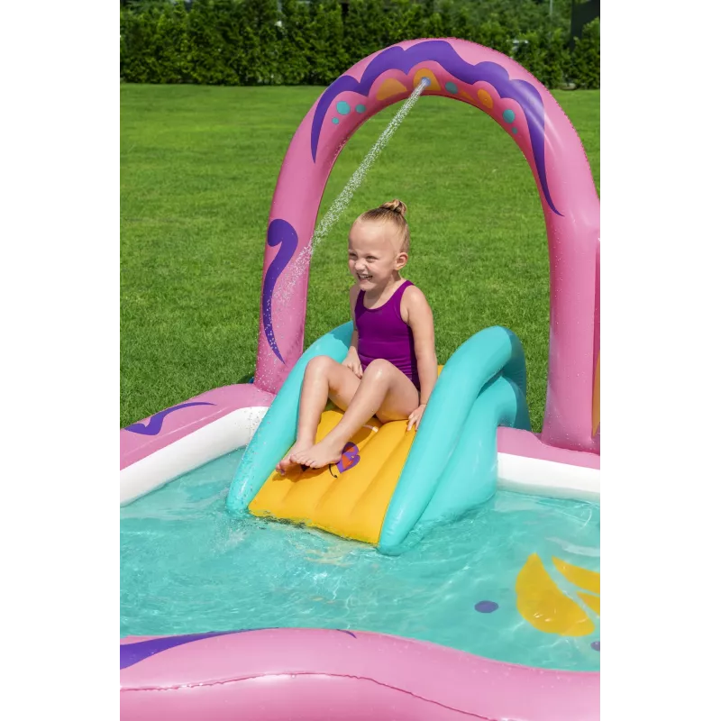 Bestway Butterfly Wonder Kinder aufblasbares Wasserspielcenter und Pool 1,80 m x 1,80 m x 1,17 m