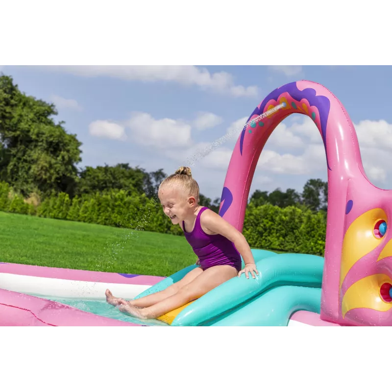 Bestway Butterfly Wonder Kinder aufblasbares Wasserspielcenter und Pool 1,80 m x 1,80 m x 1,17 m