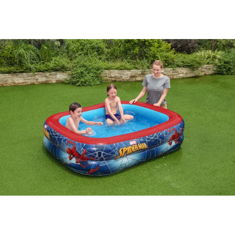 Bestway Spielpool, Aufblasbarer Pool, 450 L, Rechteckig, 6 Jahr(e), Spider-Man, Vinyl