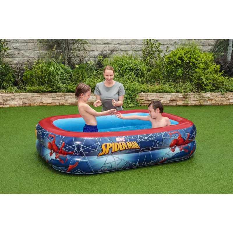 Bestway Spielpool, Aufblasbarer Pool, 450 L, Rechteckig, 6 Jahr(e), Spider-Man, Vinyl