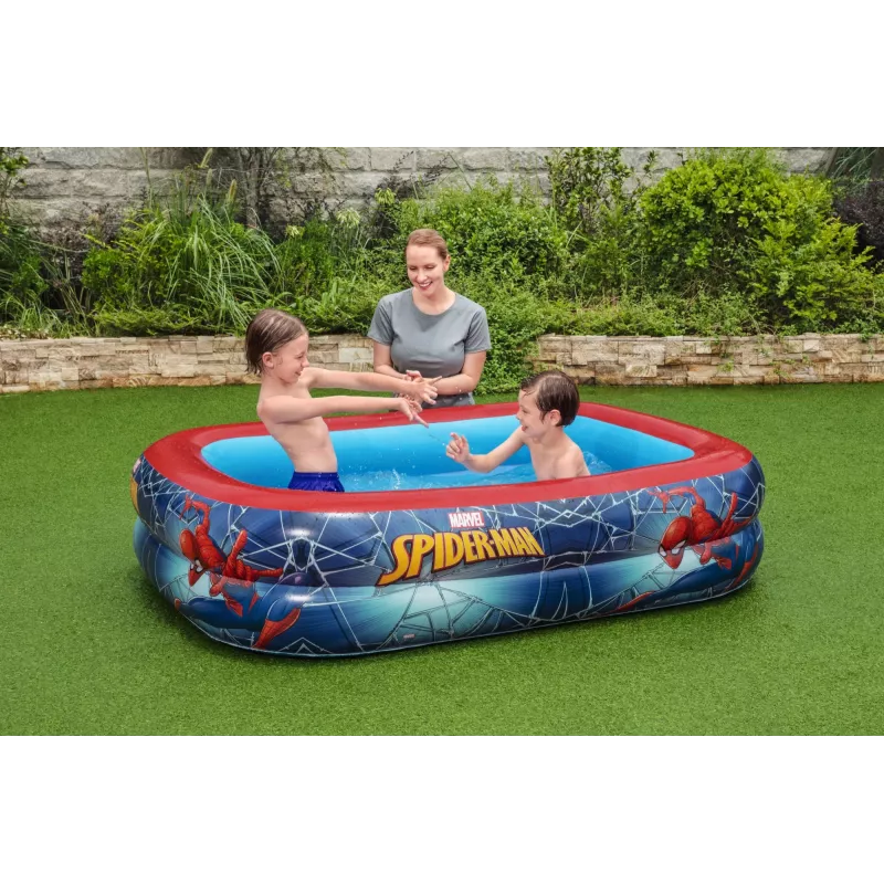 Bestway Spielpool, Aufblasbarer Pool, 450 L, Rechteckig, 6 Jahr(e), Spider-Man, Vinyl