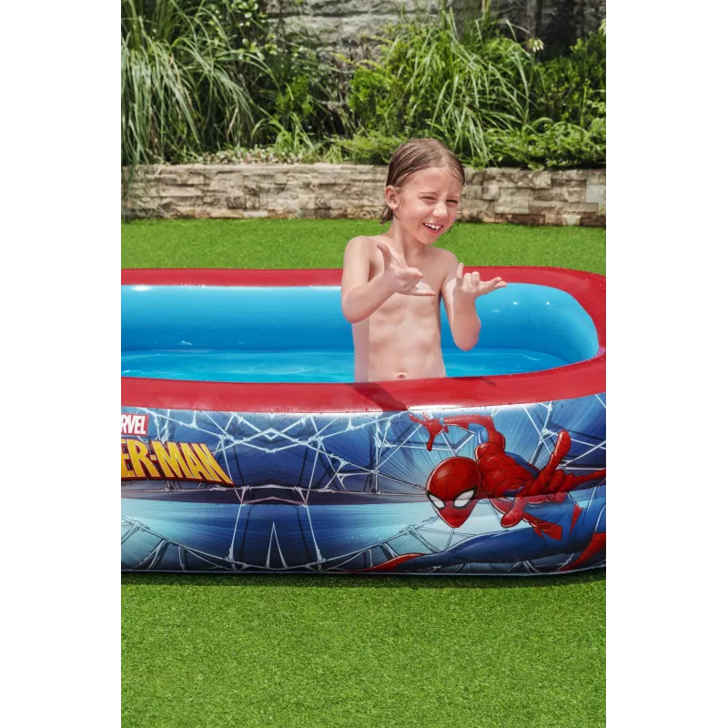 Bestway Spielpool, Aufblasbarer Pool, 450 L, Rechteckig, 6 Jahr(e), Spider-Man, Vinyl
