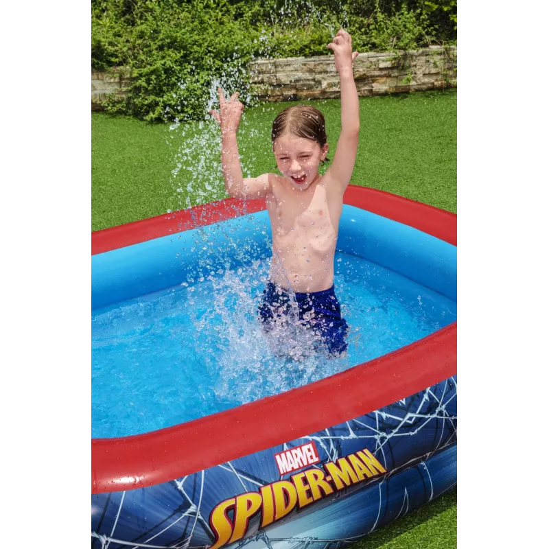 Bestway Spielpool, Aufblasbarer Pool, 450 L, Rechteckig, 6 Jahr(e), Spider-Man, Vinyl