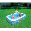 Bestway Aufblasbarer Familienplanschpool 2,29 m x 1,52 m x 56 cm, Aufblasbarer Pool, 702 L, Rechteckig, 6 Jahre, Vinyl, Mehrfarbig