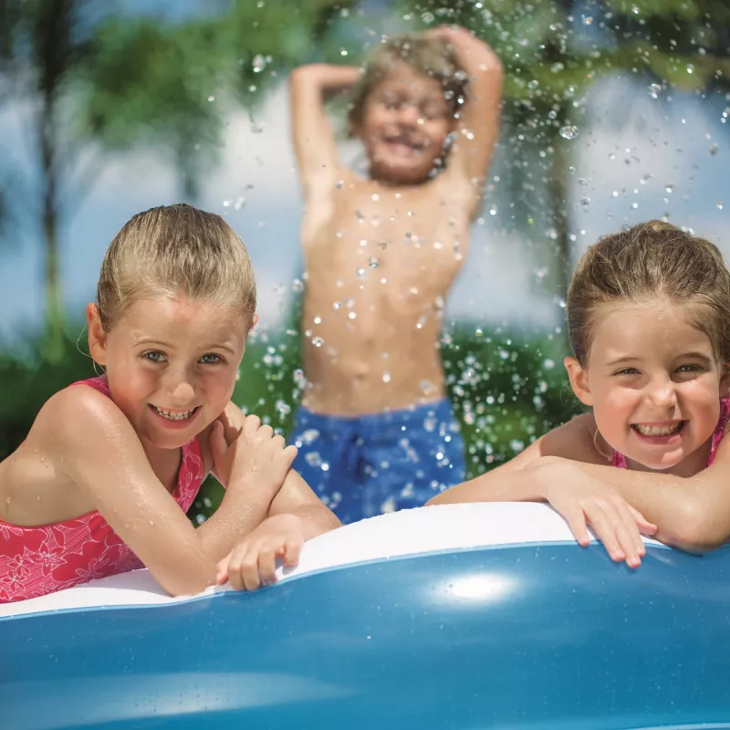 Bestway Aufblasbarer blauer rechteckiger Familienpool 3,05 m x 1,83 m x 46 cm
