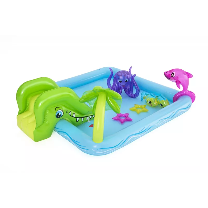 Bestway Play Center Fantastic Aquarium Spielpool, aufblasbarer Pool, 308 L, 8-förmig, 2 J., Vinyl, mehrfarbig