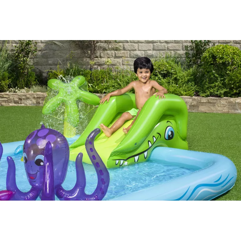 Bestway Play Center Fantastic Aquarium Spielpool, aufblasbarer Pool, 308 L, 8-förmig, 2 J., Vinyl, mehrfarbig