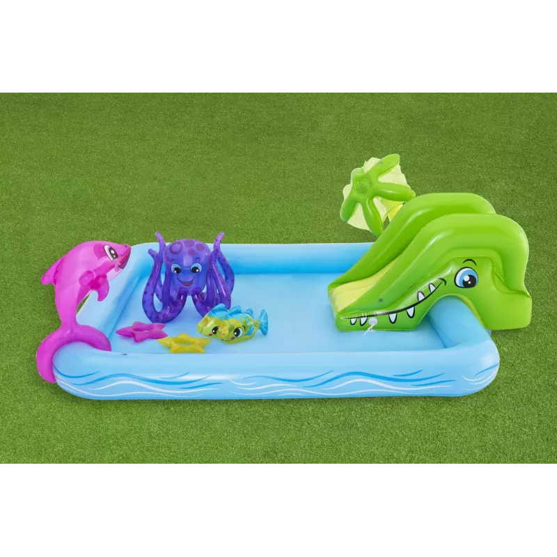 Bestway Play Center Fantastic Aquarium Spielpool, aufblasbarer Pool, 308 L, 8-förmig, 2 J., Vinyl, mehrfarbig