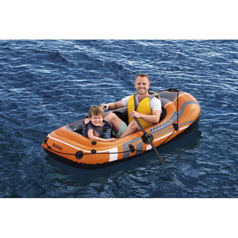 Bestway HYDRO-FORCE Aufblasbares Boot - inklusive Ruder und Fußpumpe