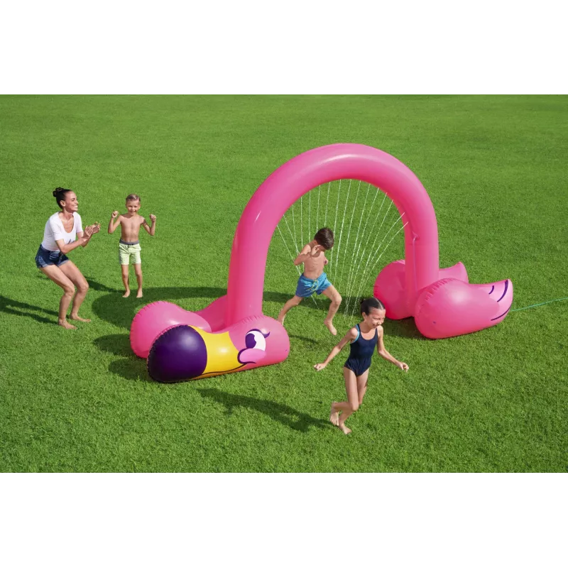 Bestway 11'2 inch x 43 inch x 6'4 inch/3,40 m x 1,10 m x 1,93 m Jumbo Flamingo Sprinkler
