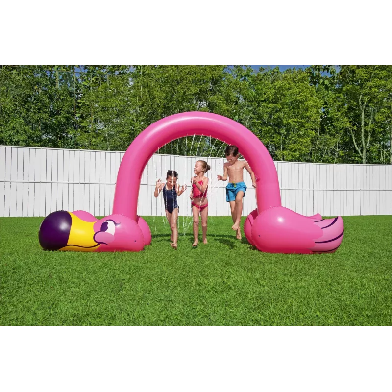 Bestway 11'2 inch x 43 inch x 6'4 inch/3,40 m x 1,10 m x 1,93 m Jumbo Flamingo Sprinkler