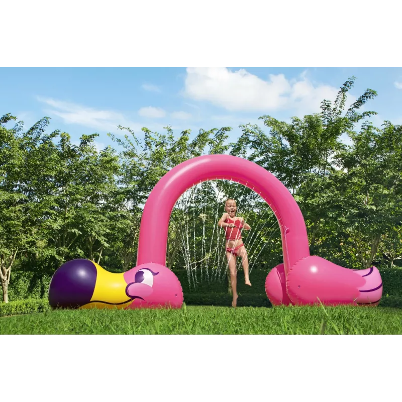 Bestway 11'2 inch x 43 inch x 6'4 inch/3,40 m x 1,10 m x 1,93 m Jumbo Flamingo Sprinkler