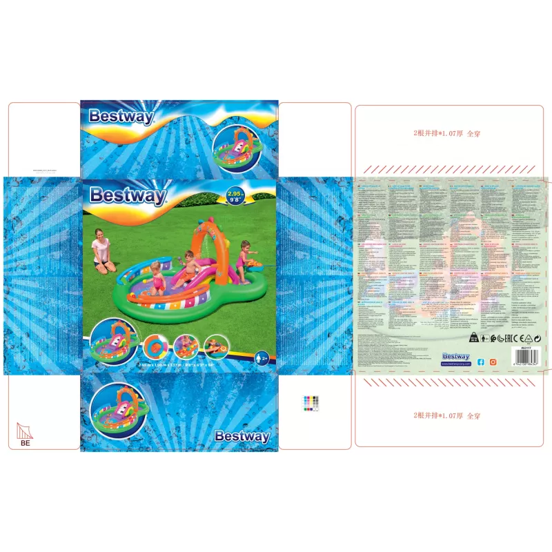 Bestway 9'8 inch x 6'3 inch x 54 inch/2,95m x 1,90m x 1,37m Sing 'n Splash Spielcenter