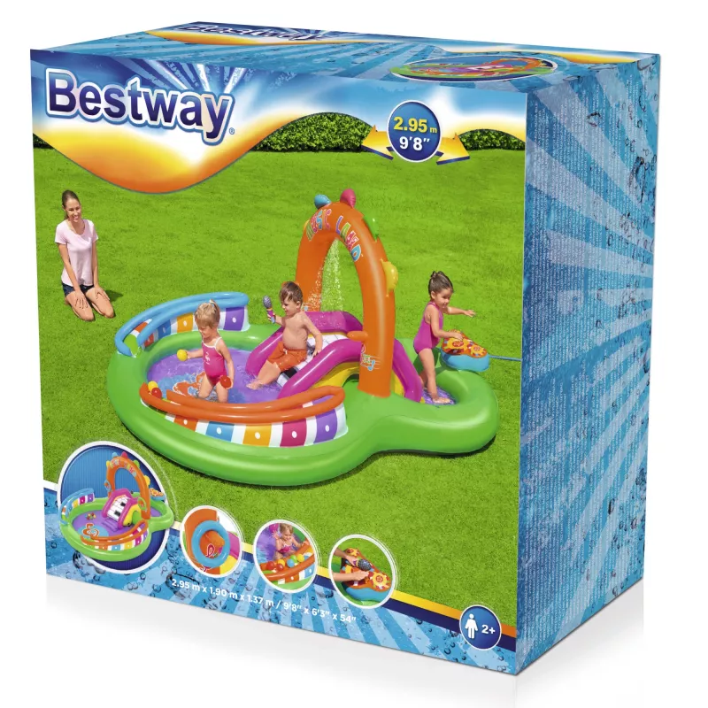 Bestway 9'8 inch x 6'3 inch x 54 inch/2,95m x 1,90m x 1,37m Sing 'n Splash Spielcenter