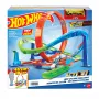 Hot Wheels Action Loop Cyclone Challenge Track Set mit Spielzeugauto im Maßstab 1:64, einfache Aufbewahrung