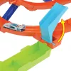 Hot Wheels Action Loop Cyclone Challenge Track Set mit Spielzeugauto im Maßstab 1:64, einfache Aufbewahrung