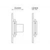 Multibrackets M Universal Wallmount Super schlank Small Silber, 66 cm (26 Zoll), 81,3 cm (32 Zoll), 200 x 100 mm, 400 x 400 mm, Aluminium, Silber