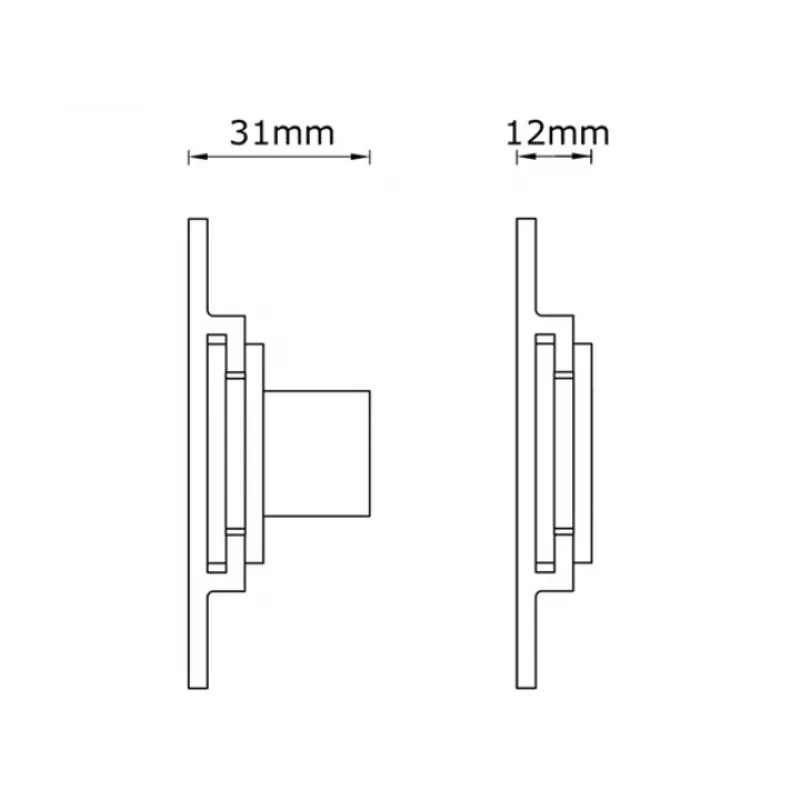 Multibrackets M Universal Wallmount Super schlank Small Silber, 66 cm (26 Zoll), 81,3 cm (32 Zoll), 200 x 100 mm, 400 x 400 mm, Aluminium, Silber