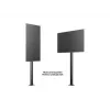 Multibrackets M Display Stand 180 Single Schwarz mit Bodenmontage
