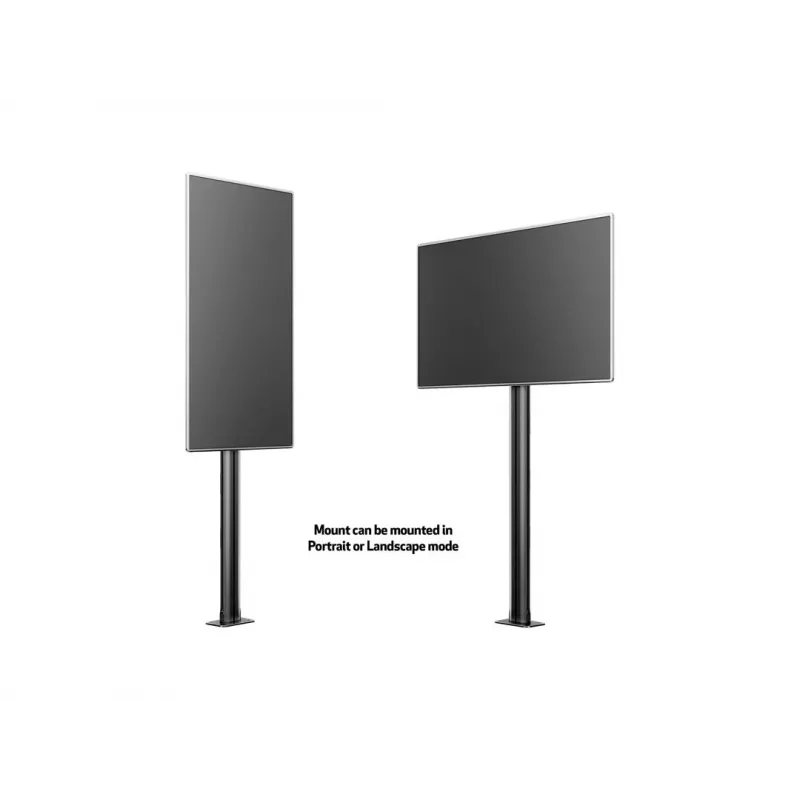 Multibrackets M Display Stand 180 Single Schwarz mit Bodenmontage