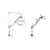 Multibrackets M VESA Gas Lift Arm Single Pole, Klemme, 10 kg, 38,1 cm (15 Zoll), 81,3 cm (32 Zoll), 100 x 100 mm, Schwarz