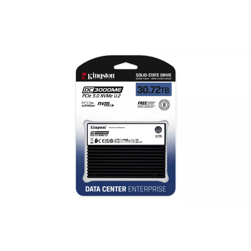 Kingston Technology 30,7 TB DC3000ME U.2 PCIe 5.0 NVMe TCG Opal Enterprise SSD