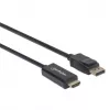 Manhattan DisplayPort 1.2 auf HDMI Kabel, 4K@60Hz, 1m, Stecker auf Stecker, DP mit Verriegelung, Schwarz, nicht bidirektional, drei Jahre Garantie, Entspricht 3F-DP-HDMI-4K60-HDR