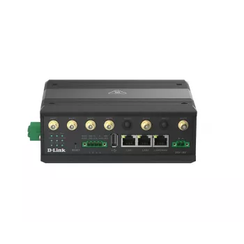 D-Link 5G IIoT Gateway, Mobilfunk-Gateway, Schwarz, Gigabit Ethernet, 10,100,1000 Mbit/s, 802.11a, 802.11b, 802.11g, Wi-Fi 4 (802.11n), Wi-Fi 5 (802.11ac), 300,866 Mbit/s