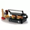 Ariete 1934 MetalGrill 3in1, Elektrogrill für gemischtes Grillen, 2000 W, 3 Garmodi, antihaftbeschichtete Platten, Silber/Schwarz